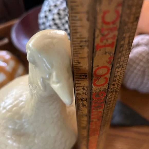 Vintage White Pheasant Sculpture Figurine Statue